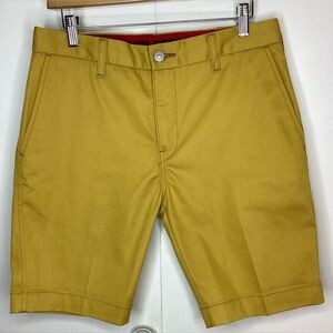 Levi Strauss’s Sta-Press mustard unisex shorts.  30 waist